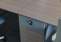 Bureau moderne Poste de travail collaboratif Bureau et chaise E1 MFC Stockage Insonorisation