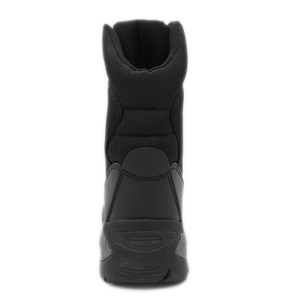 Botas de combate táctico Botas de trabajo con cremallera de trabajo de cuero negro con puntera de acero 200j Zapatos de seguridad para hombres - Product Image 3