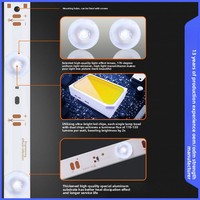 Bande LED en aluminium à réflexion diffuse haute luminosité 12V étanche, module de boîte lumineuse double face, bande rigide à éclairage par le bord CRI 90 Ra