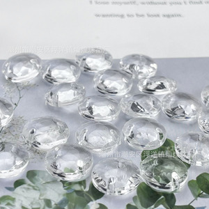Acrylic Double Hole Round <b>Beads</b> For Jewelry Making 12mm Clear Transparent DIY Craft Supply - Product Image 2