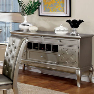 Set da Pranzo Rotondo in Stile Francese Vintage, Struttura in Legno Massello, Tavolo con Piano in Legno e 4 Sedie, Elegante Arredamento per Sala da Pranzo - Product Image 4