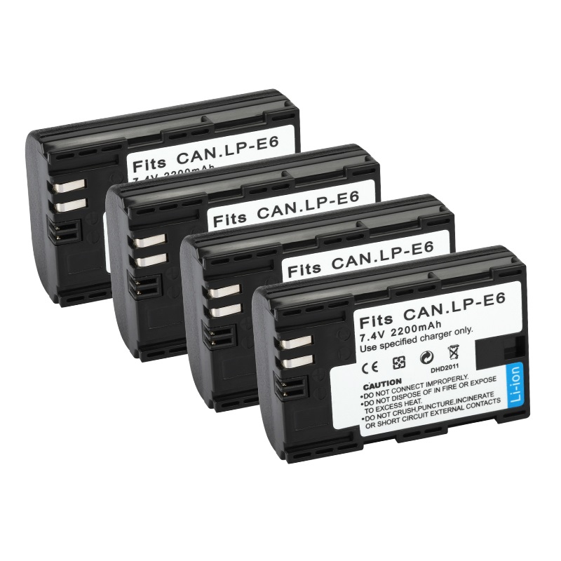 LP-E6 LP-E6N камера Аккумулятор 7,4 V 2200mAh для цифровой однообъективной зеркальной камеры Canon EOS 5DS 5D Mark II Mark III 6D 7D 60D 60DA 70D 80D DSLR EOS 5DSR LPE6
