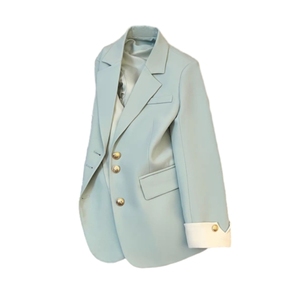 Blazer de Mujer con Bolsillos en las Mangas y Diseño de Parches, Cierre de un Solo Botón, Disponible en Stock - Product Image 2