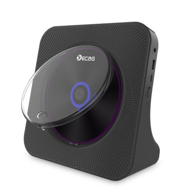 Portable BT CD Player HiFi Speaker LCD Display Rechargeable USB Type-C FM Custom Radio Timer Remote Control Battery-charged