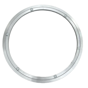 Placa giratoria redonda moderna, herrajes para mesa de comedor de aluminio plateado resistente y placa para muebles con placa giratoria - Product Image 6