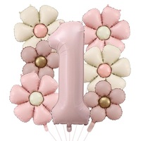 Ensemble de ballons en feuille de papier d'aluminium mat en forme de chiffres de 40 pouces pour les fêtes de Noël, les anniversaires et les décorations de vacances - BooHome