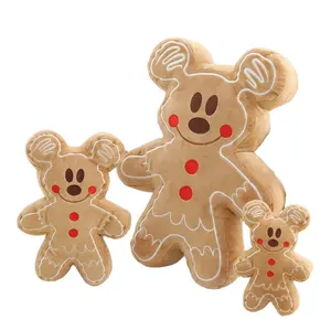 Nuovo 20/30/50cm Mickey peluche Gingerbread simpatico giocattolo di natale per regalo di natale