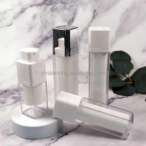 Rõ ràng trắng 15ml 30ml 50ml xoắn lên bơm không có không khí Lotion Kem Huyết thanh chai - Product Image 5