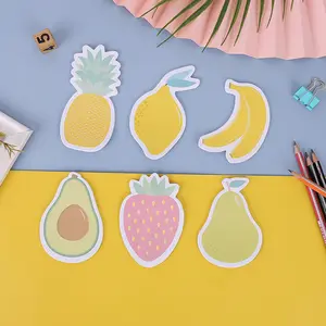 1pcs/pack Cute Fruit Sticky Notes Repeatable Sticky Notebook Shaped Cartoon Sticky Notes Adhesive