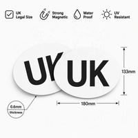 14 ans d'usine peut personnaliser 180*133mm magnétique UK plaque voiture autocollant pare-chocs autocollant voiture accessoires autocollants