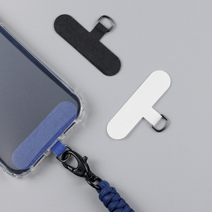 Phone Lanyard Clip Nylon Metal Buckle Black And White Universal Phone Case Connector Fixing Plate For Mobile Phone Straps - Product Image 1