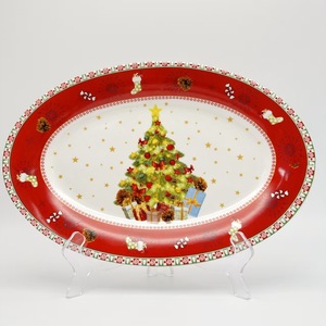 Assiette en céramique 2026 en gros pour Noël, assiette à bœuf, assiette à petit-déjeuner et dessert peinte à la main, cadeau de festival - Product Image 1