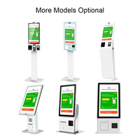 Kiosque de commande automatique de 27 pouces pour restaurant de restauration rapide, écran tactile Android avec imprimante, scanner, lecteur de cartes