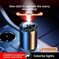 Diffuseur d'air intelligent pour voiture avec humidificateur, batterie intégrée, diffuseur de parfum métallique, notes florales, décoration romantique de toit étoilé, démarrage et arrêt automatiques