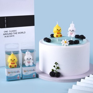 Lovely Candle Cute Duck Rabbit Birthday Cake Decoration Paraffin Single Wick Kids Party Baking Decor - Product Image 3