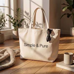 16oz Heavy Canvas Tote <b>Bag</b> Durable Industrial Strength Reusable Eco Friendly Awareness Shopping <b>Bag</b> Rope Handle - Product Image 1
