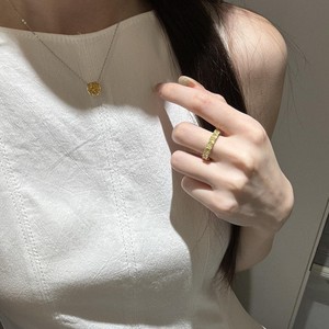 Bague Wenchi Chine en argent pur S925 avec diamant jaune carré, style sucre de roche, haut de gamme, mode élégante, féerique, de niche, luxueuse et superposée - Product Image 4