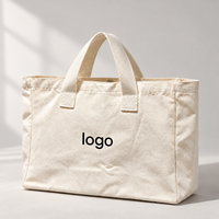 Tas Belanja Kanvas Custom Logo Grosir 48x35x12 cm untuk Pengecer Hadiah Terpilih yang Menciptakan Rangkaian Merchandise Toko Liburan
