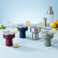 Vaso Reutilizable para Cócteles Martini y Margarita, Vaso para Bebidas, Artículos de Bar, Vaso Portátil para Programas Comerciales y Minoristas