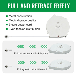 Enrouleur <span class=keywords><strong>de</strong></span> câble rétractable Mella à 4 conducteurs pour extérieur, idéal pour les balances <span class=keywords><strong>de</strong></span> composition corporelle/calculatrices - Product Image 2