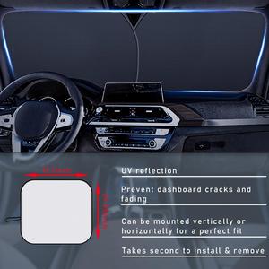 Parasol Plegable y Retráctil para Ventana Delantera de Coche, Personalizado con Logotipo Promocional AI-MICH, de Poliéster - Product Image 5