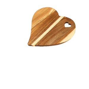 Acacia Heart Shaped Cutting Board 20x20x1.5cm <b>Wooden</b> Kitchen Chopping <b>Block</b> For Bread Fruit Serving - Product Image 1