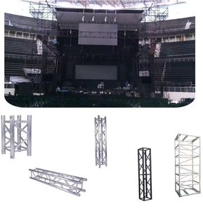Poteau de <span class=keywords><strong>but</strong></span> en aluminium Meuble TV Spigot personnalisé Présentoir à treillis carré pour écran LED pour événements extérieurs - Product Image 4