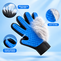 Gant de toilettage pour animaux de compagnie personnalisé avec logo OEM ODM, 180 pointes en silicone souple, maille respirante pour chat et chien, anti-chute de poils, 5 couleurs