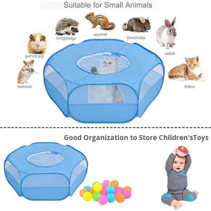 Portable extérieur exercice tente pour animaux de compagnie couverture étanche respirant clôture pliable pour chiens chats poussin nouveau petit Animal stylo portes - Product Image 3