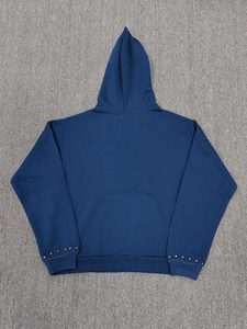 <span class=keywords><strong>Felpa</strong></span> con Cappuccio Unisex Stile Hip Hop con Decorazioni in Metallo e Stampa di Lettere, Design Streetwear Oversize - Product Image 2
