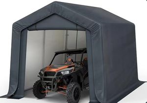 <span class=keywords><strong>Abri</strong></span> de rangement portable en <span class=keywords><strong>métal</strong></span> pour <span class=keywords><strong>extérieur</strong></span> 6 x 6 pieds avec porte à fermeture éclair enroulable pour vélo, <span class=keywords><strong>moto</strong></span>, respectueux de l'environnement - Product Image 2