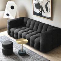 Canapé Chesterfield réglable en tissu de laine d'agneau Youhan, design japonais gonflable, sans dossier ni accoudoirs, style nordique moderne pour salon