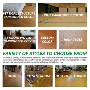 IN STOCK High Quality Eco-friendly Solid Bamboo Flooring Indoor Engineered Interlocking Bamboo Flooring