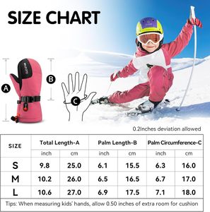 Gants <span class=keywords><strong>de</strong></span> <span class=keywords><strong>ski</strong></span> chauffants rechargeables roses pour enfants, mitaines chauffantes électriques pour filles, mitaines chauffantes pour enfants pour le snowboard en hiver - Product Image 2