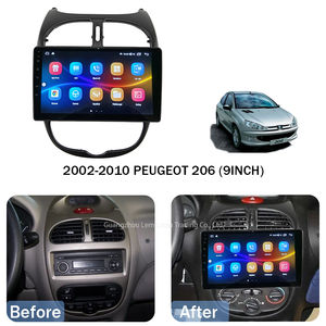 Cornice per DVD Auto <span class=keywords><strong>Peugeot</strong></span> 206 con Kit Lemorton, Cablaggio e Accessori, Cornice in Plastica <span class=keywords><strong>Nera</strong></span> per Android - Product Image 3