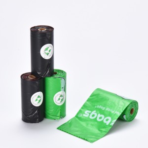 Bolsas para excremento de perro de alta calidad con logo personalizado, ecológicas, biodegradables, verdes, 270 unidades. - Product Image 2
