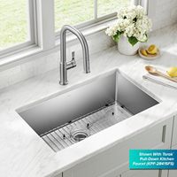 Évier de cuisine encastré simple en acier inoxydable satiné de 30 pouces, fabrication artisanale, calibre 16, pour cuisine moderne