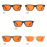 Vente en gros OEM – Lunettes anti-lumière bleue tendance, haute qualité, dernières nouveautés, avec logo personnalisé, 100 % noires, unisexe, monture TR90, forme carrée, légères et bloquant la lumière bleue