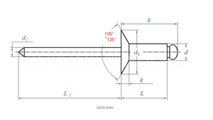 Rivets métalliques de type ouvert standard Din Rivets plats et à tête bombée Rivets solides et pop en aluminium Rivets en <span class=keywords><strong>acier</strong></span> - Product Image 2