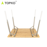 Table pliante en bambou portable TOPKO, vente chaude, table de camping pliable pour l'extérieur, pique-nique