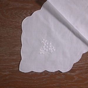 N140 Maison Hôtel Restaurant Décoration de table 18 "x 18" Couverture de pain <span class=keywords><strong>Broderie</strong></span> Fil dessiné Travail Blanc Ramie Coton Toast Couverture - Product Image 4