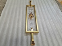 Nouvelle balustrade d'escalier intérieure de style moderne pour villa, en verre et laiton de luxe, fixation au sol, décoration intérieure, noir/laiton antique