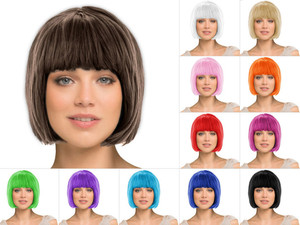 Perruque de fête <span class=keywords><strong>disco</strong></span> pour femmes et filles, déguisement d'Halloween, accessoires de fête de bachelorette, <span class=keywords><strong>perruques</strong></span> courtes bob colorées néon - Product Image 3