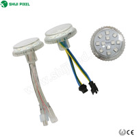 Module LED RGB plat 50 mm pour divertissement, type Pixel UCS2903, avec 12 LED, lumière ponctuelle cabochon