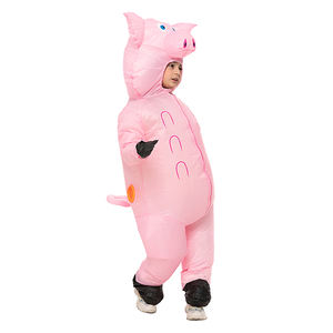 Cerdo inflable traje de Halloween Unisex adulto cuerpo completo cerdo inflable traje de un tamaño (Piggy) Rosa - Product Image 3