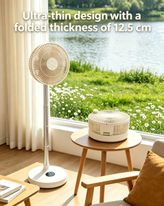 Telescopic Foldable <b>Stand</b> <b>Fan</b> Portable Circulation <b>Fan</b> Adjustable Height Table Floor Dual‑use Quiet Cooling <b>Fan</b> for Home Office - Product Image 2