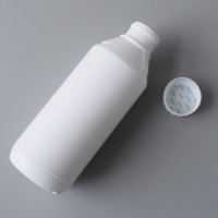 Botella de Plástico HDPE Redonda Opaca para Agricultura, con Tapa Roscada Acanalada, Forma Cilíndrica, para Protección de Cultivos, Venta al Por Mayor