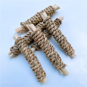 Tavşan Bunny gine domuz Hamster doğal Seagrass tatlı bambu Molar diş Bunny çiğnemek oyuncaklar için Sticks kafes aksesuarları - Product Image 5
