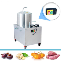 Industriële Elektrische Automatische Fruit & Vegetable Huid Dunschiller Aardappel Wortel Peeling Wasmachine