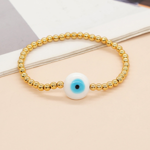 Go2boho Turkish Charm Big Evil Eye Beaded bracciale donna Pulsera Jewelry Fashion Handmade Boho Fine Gold Plated Beads bracciali - Product Image 5